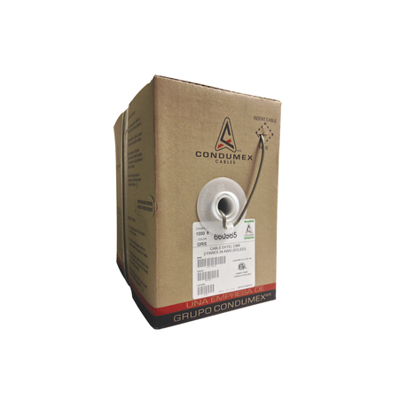 Caja de 1000 ft ( 305 m )  / 4 x 24 awg / cable telefÓnico ek-tel-cmr / uso interior