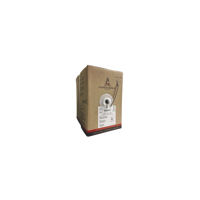 Caja de 1000 ft ( 305 m )  / 4 x 24 awg / cable telefÓnico ek-tel-cmr / uso interior