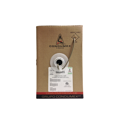 Caja de 1000 ft ( 305 m )  / 4 x 24 awg / cable telefÓnico ek-tel-cmr / uso interior